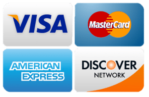 Master Card, Visa, Discover, Amex